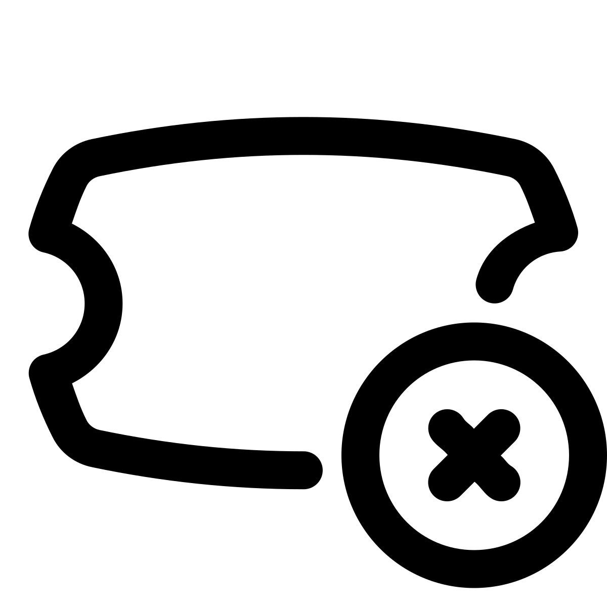 puffy outline style eliminar boleto icon