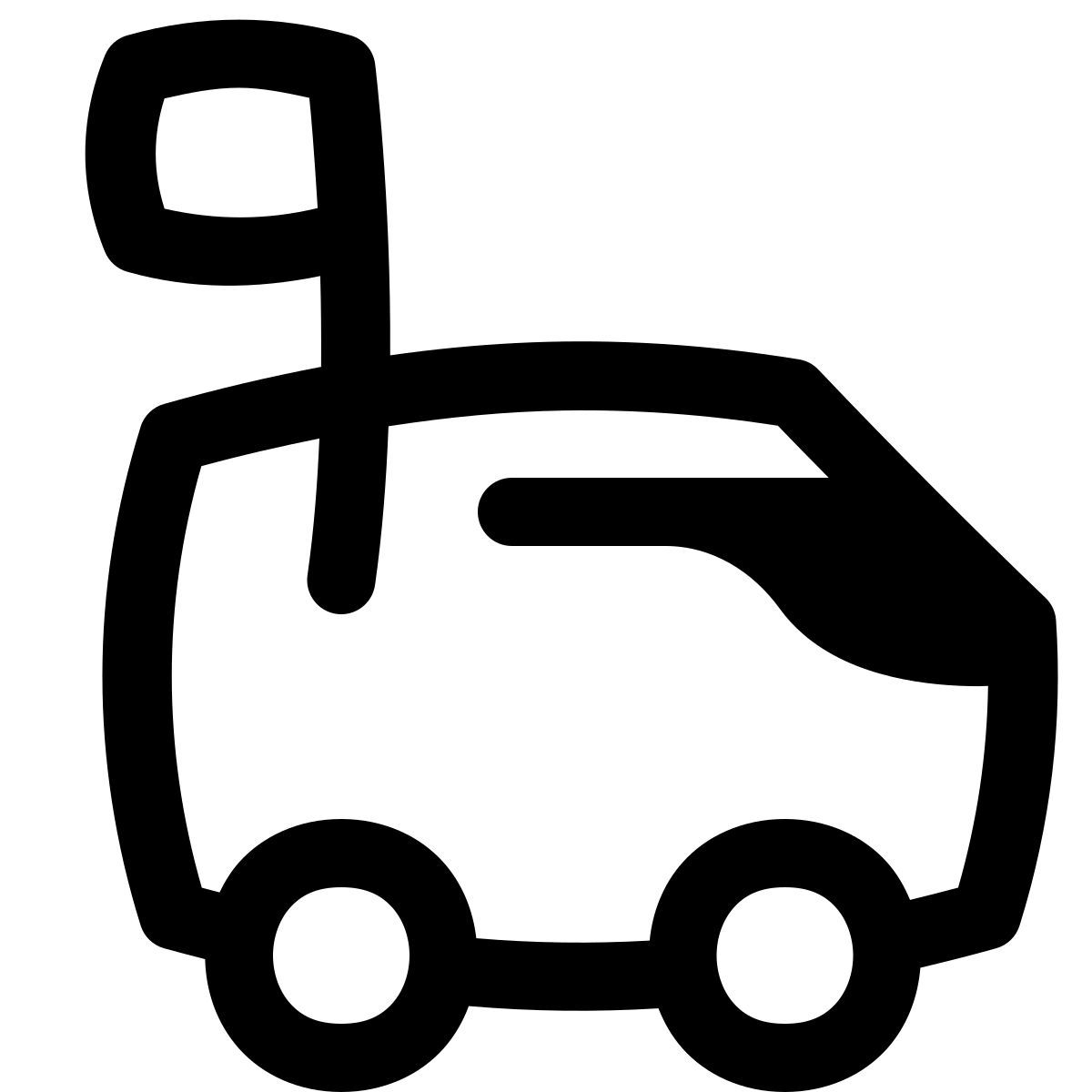 puffy outline style robot de reparto icon