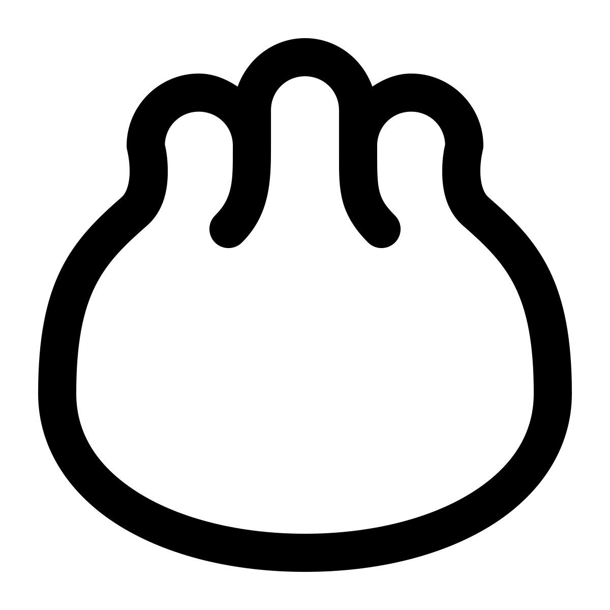 puffy outline style dim sum icon