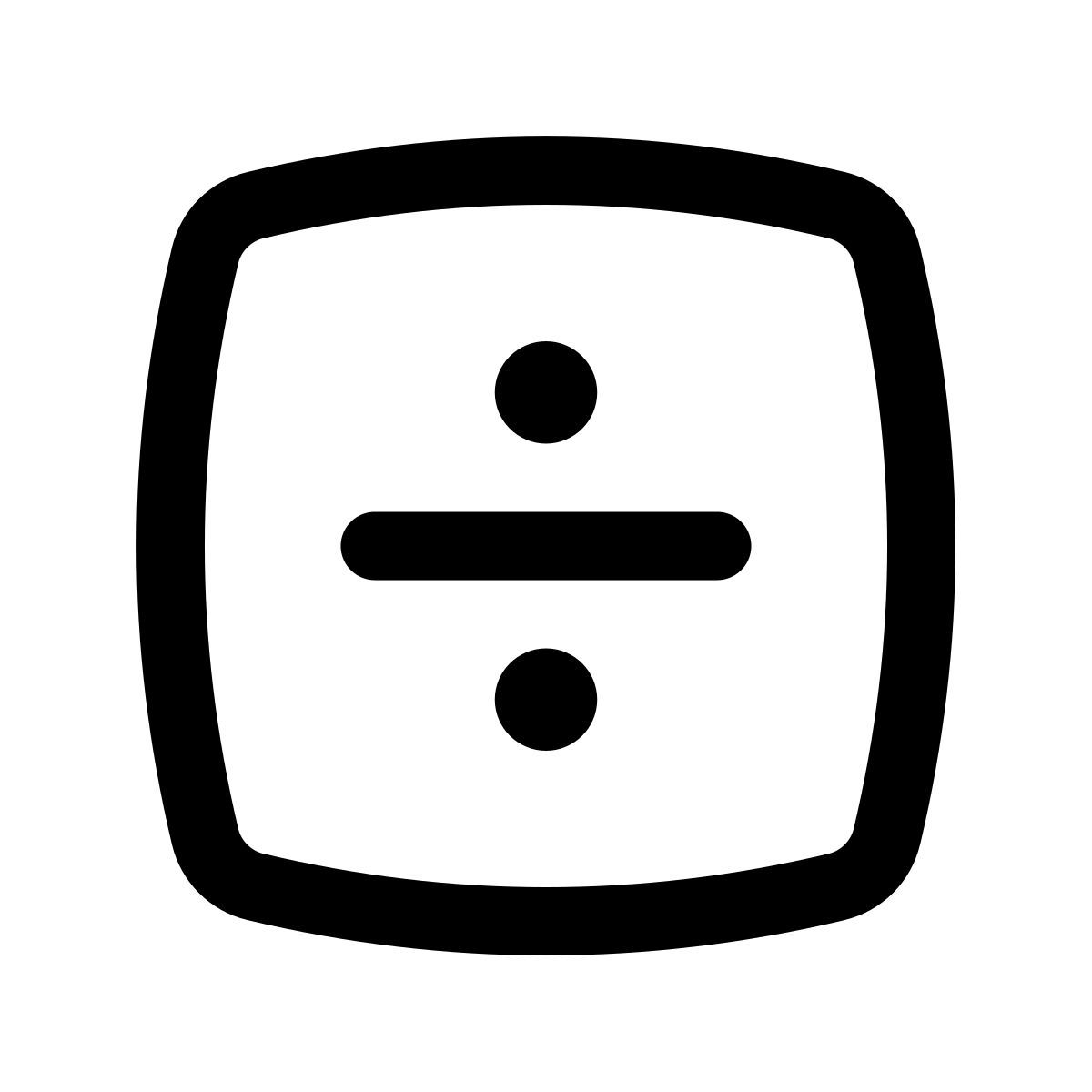 puffy outline style divisor icon