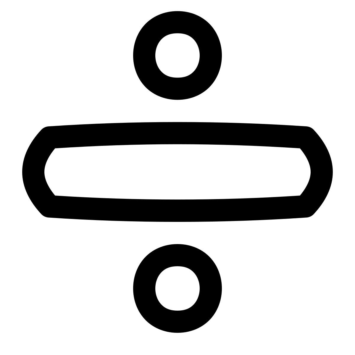 puffy outline style divide icon