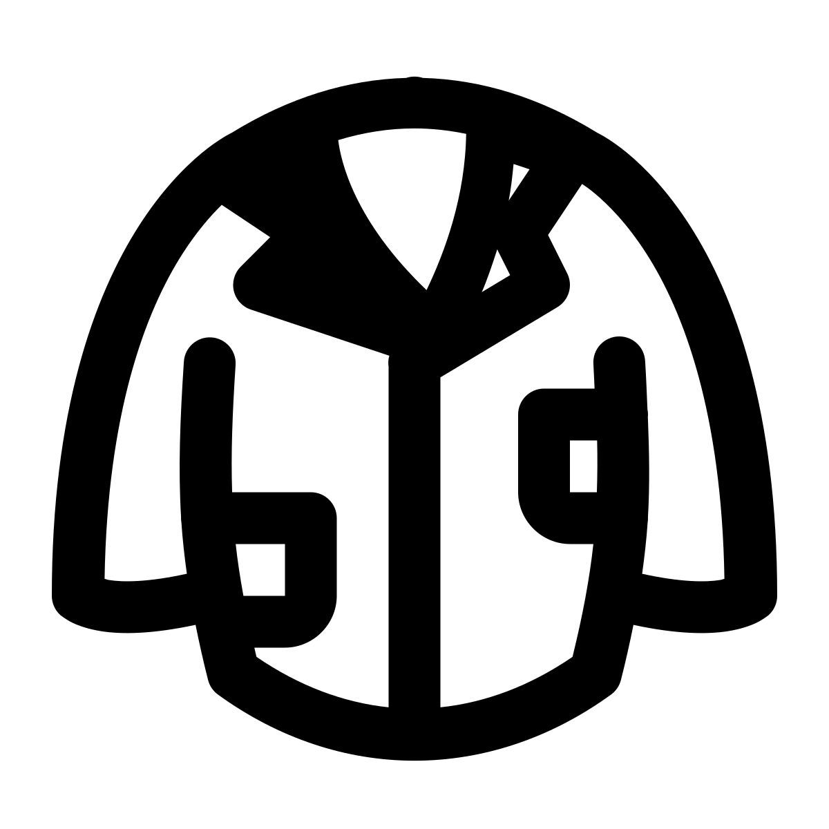 puffy outline style лабораторный халат icon