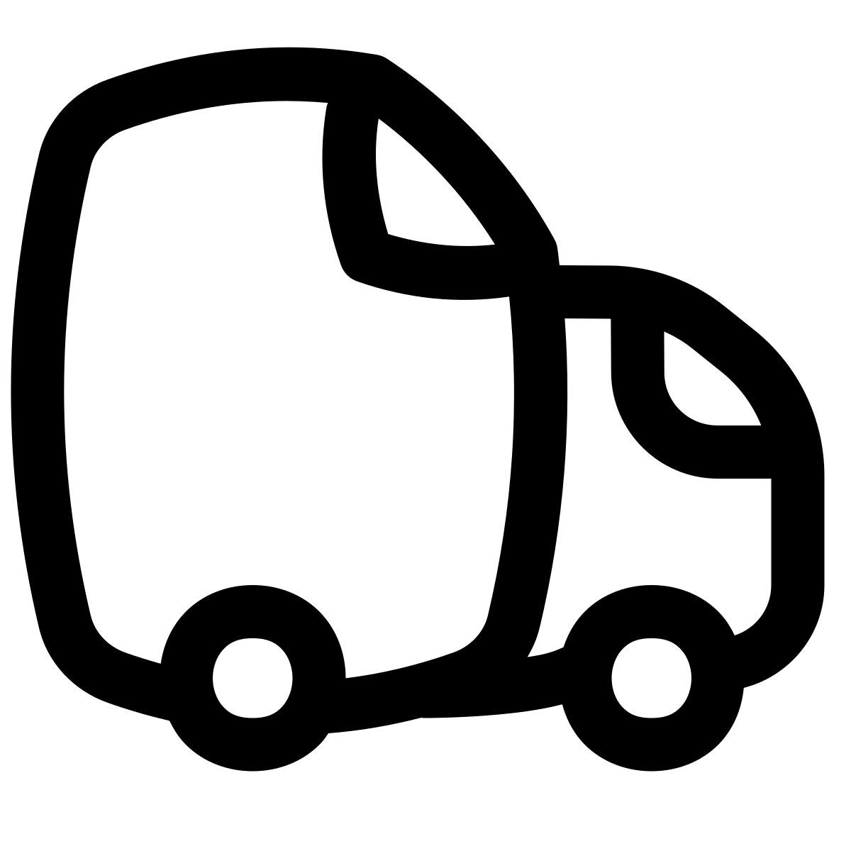 puffy outline style document delivery icon