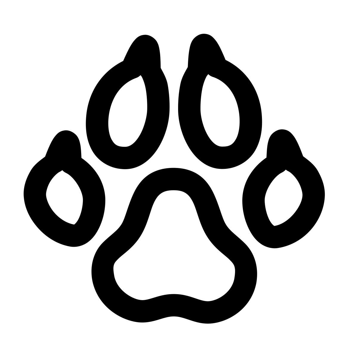 puffy outline style 狗的足迹 icon