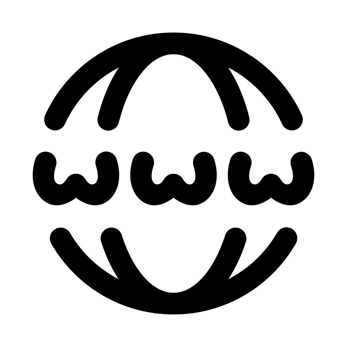 puffy outline style domain icon