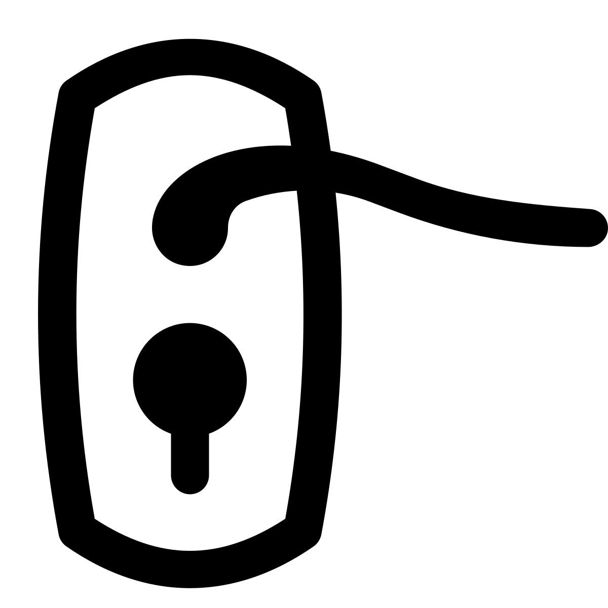 puffy outline style handle icon