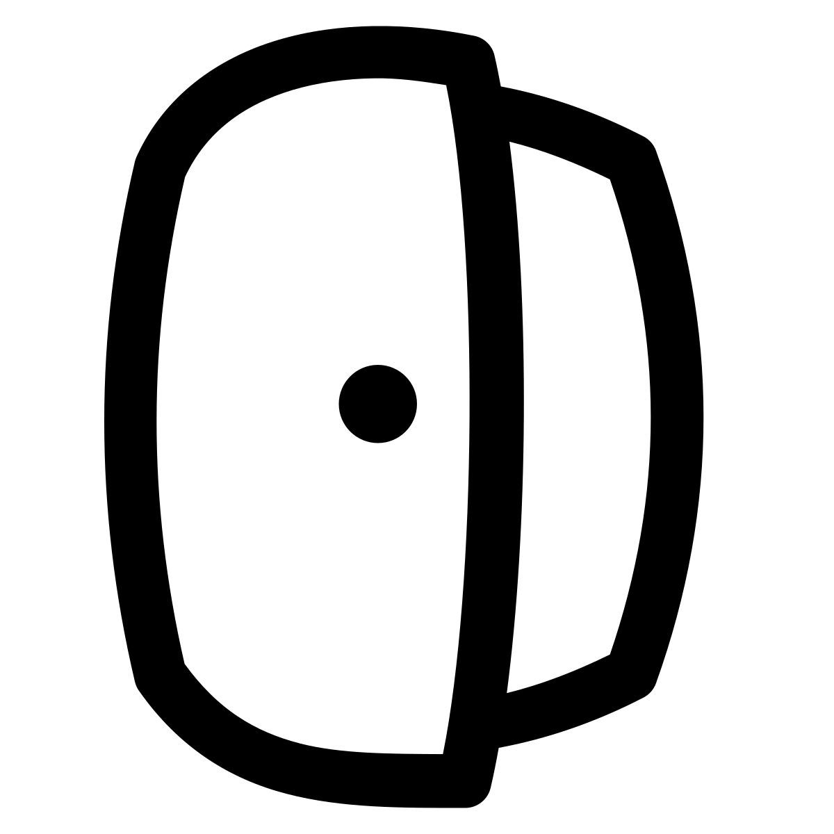 puffy outline style open door icon