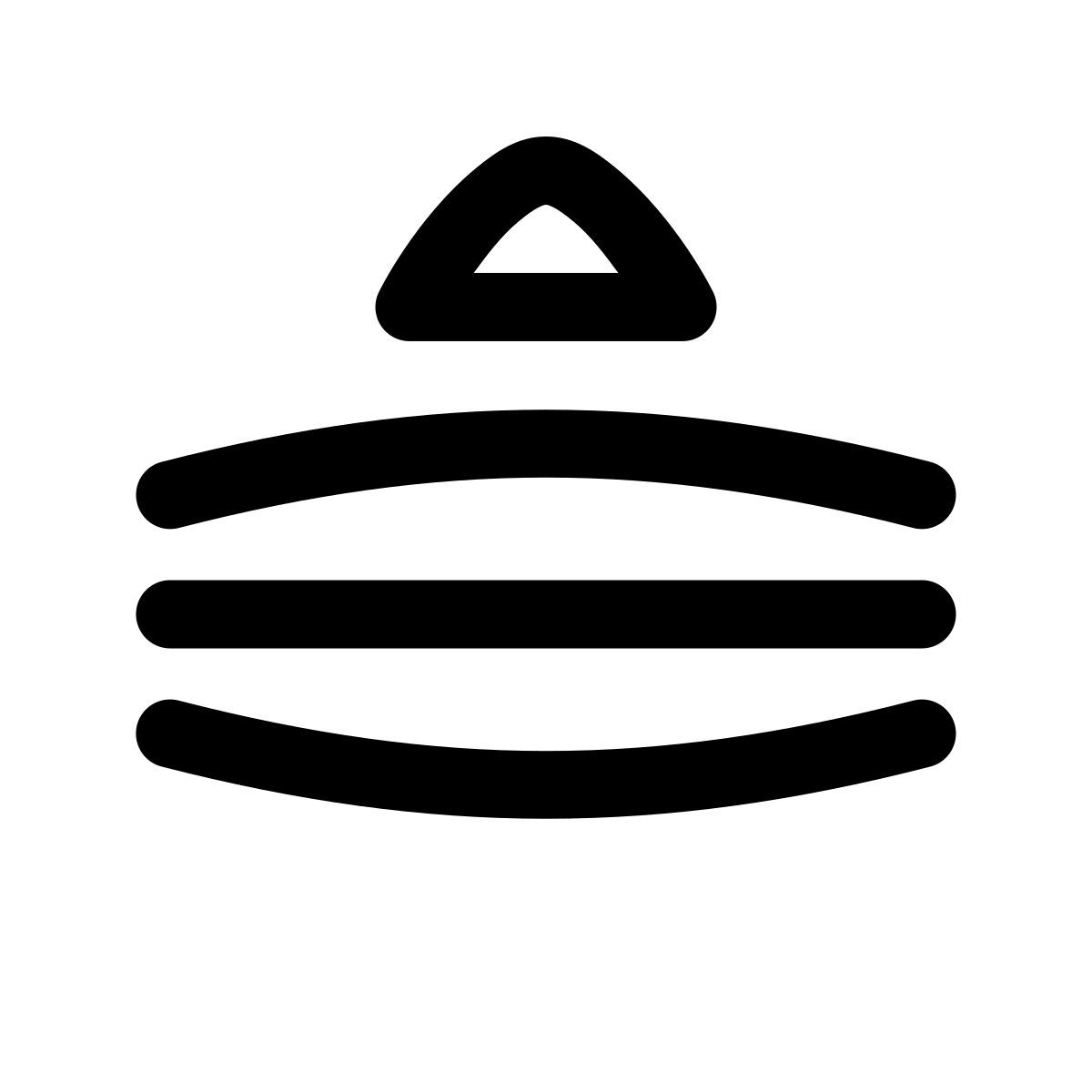 puffy outline style drag list up icon