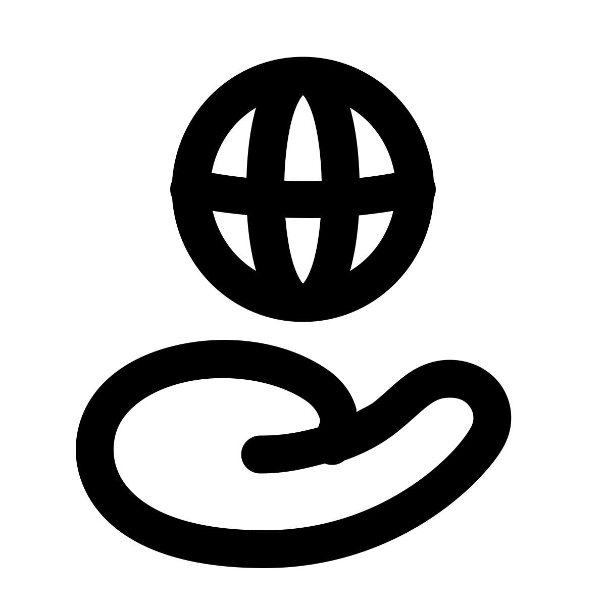 puffy outline style cuidado da terra icon