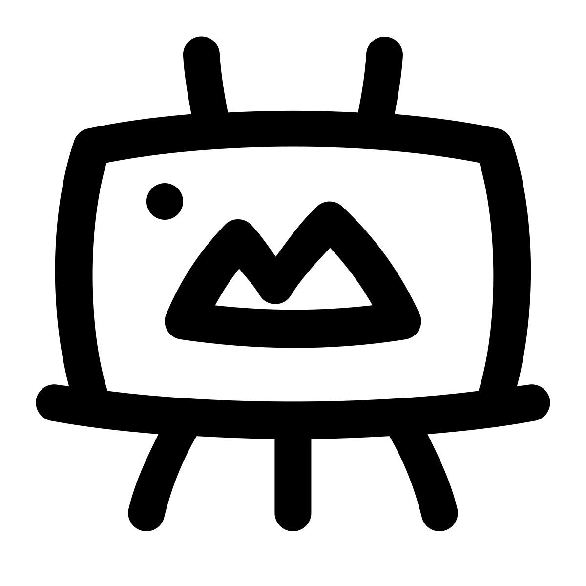 puffy outline style chevalet icon