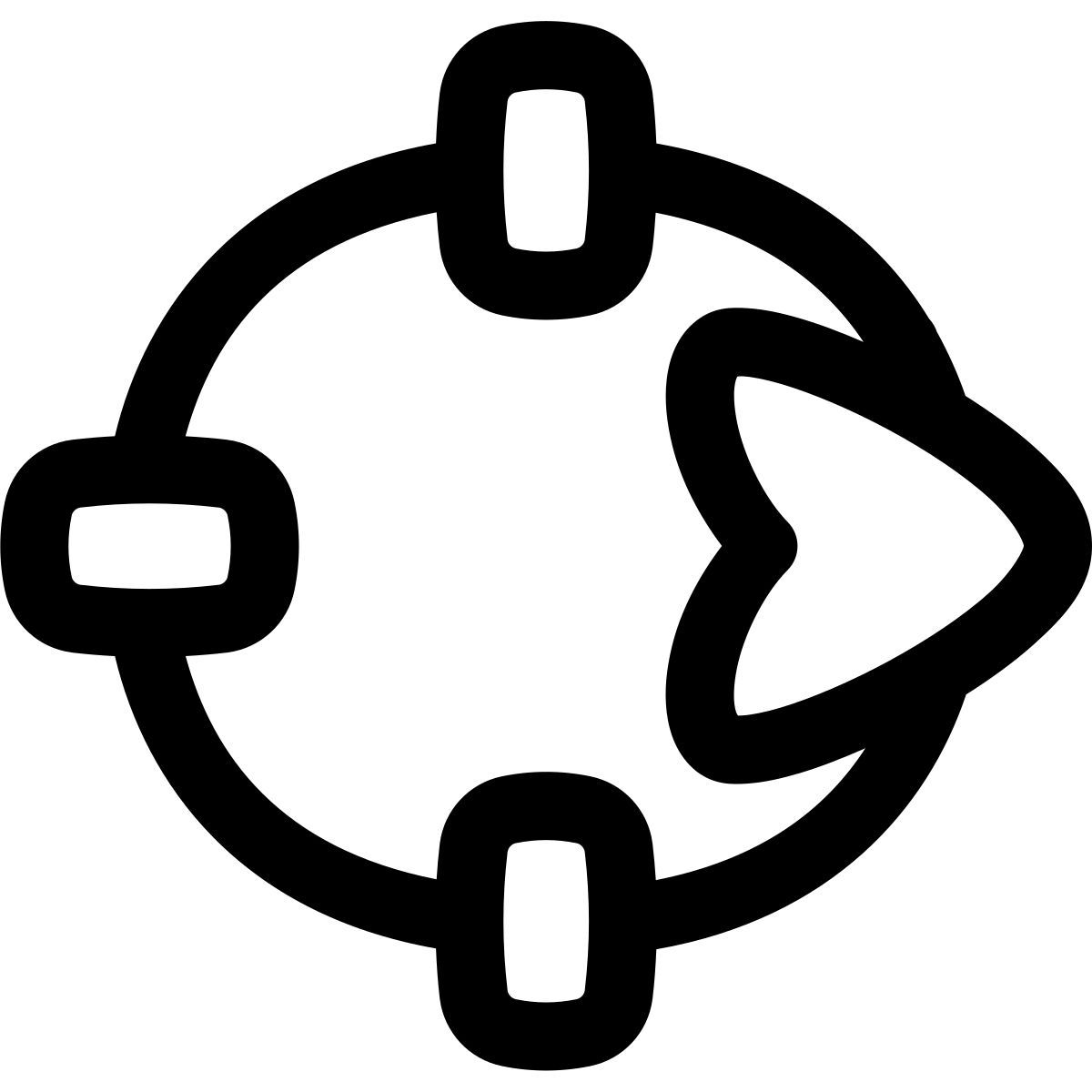 puffy outline style sentido leste icon