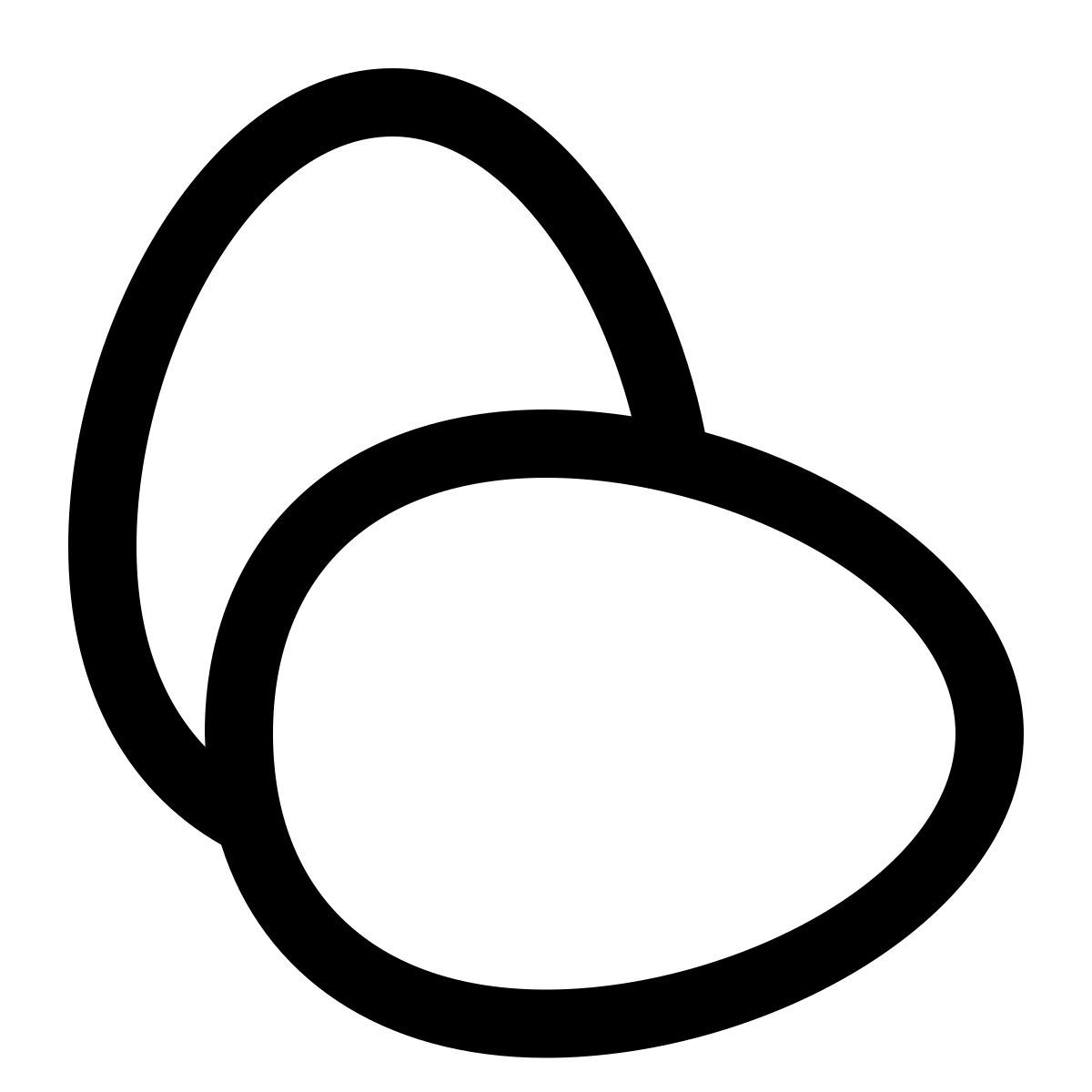 puffy outline style huevos icon