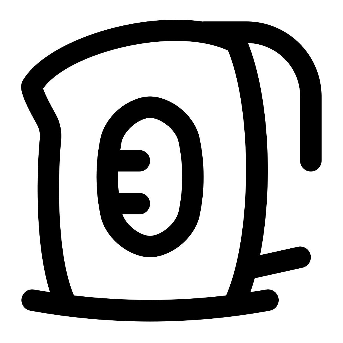 puffy outline style 전기 주전자 icon