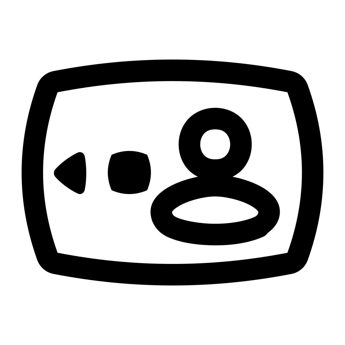 puffy outline style 전자 신분증 icon