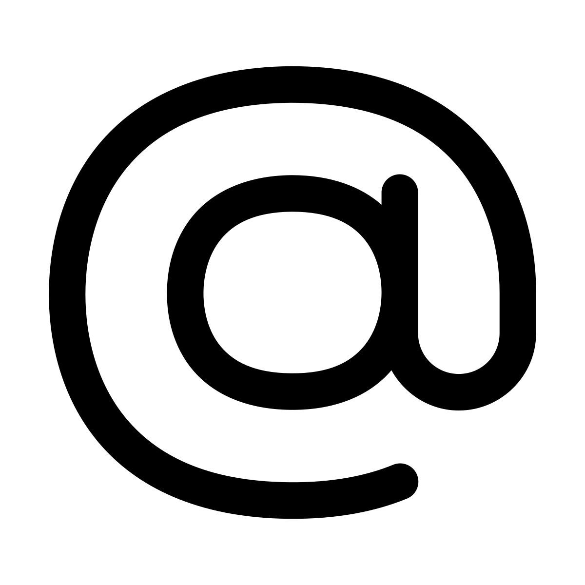 puffy outline style posta elettronica icon