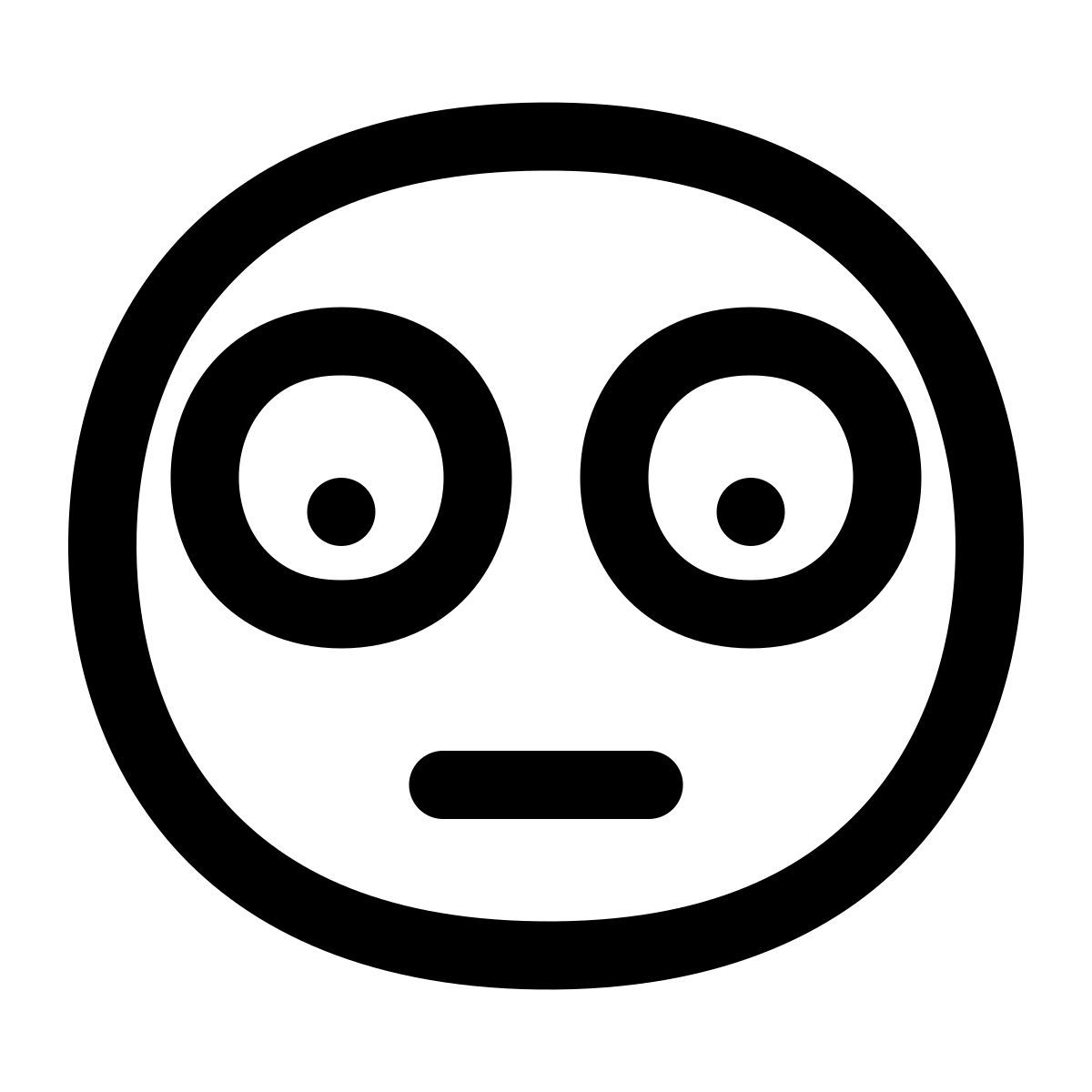 puffy outline style embarrassé icon