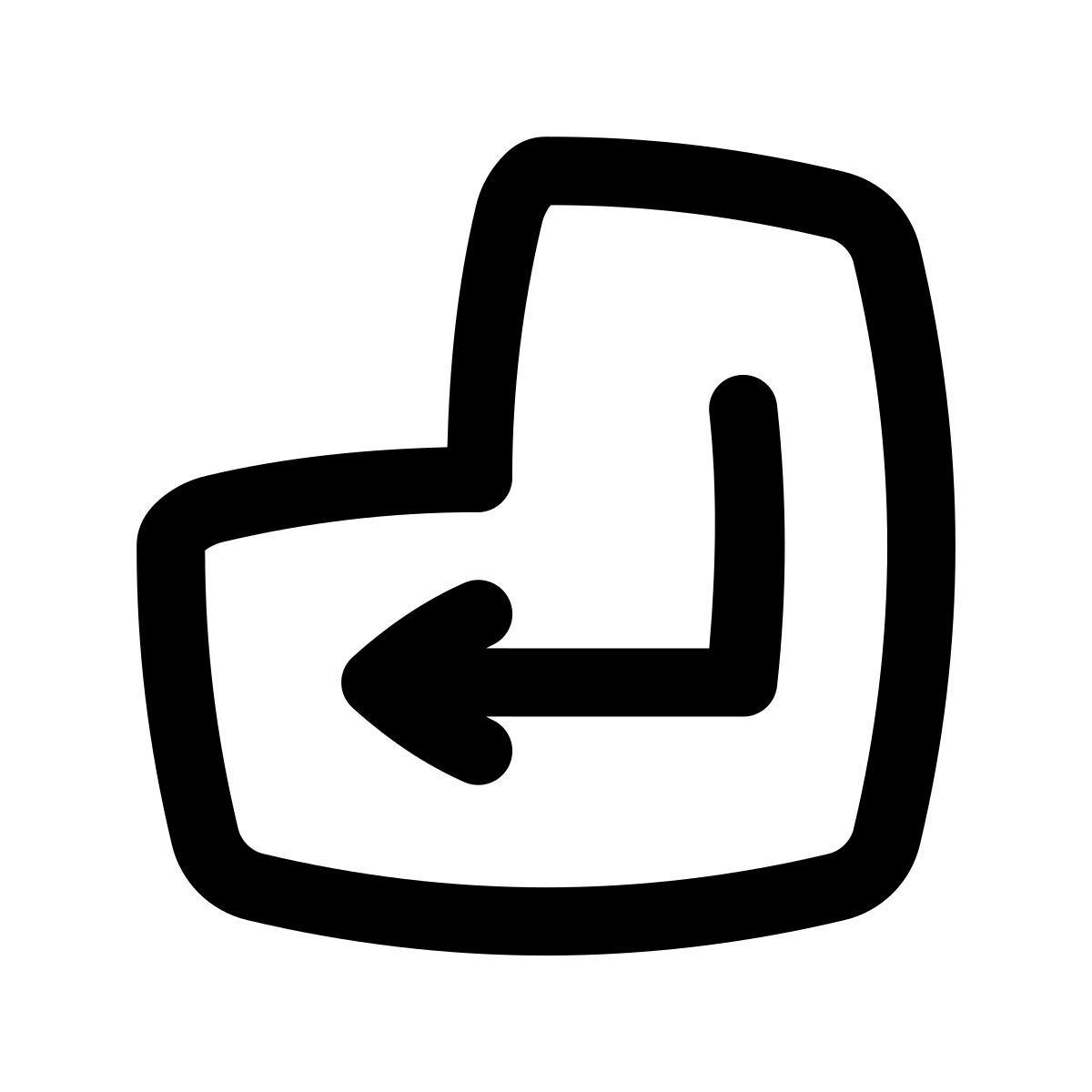 puffy outline style 回车键 icon