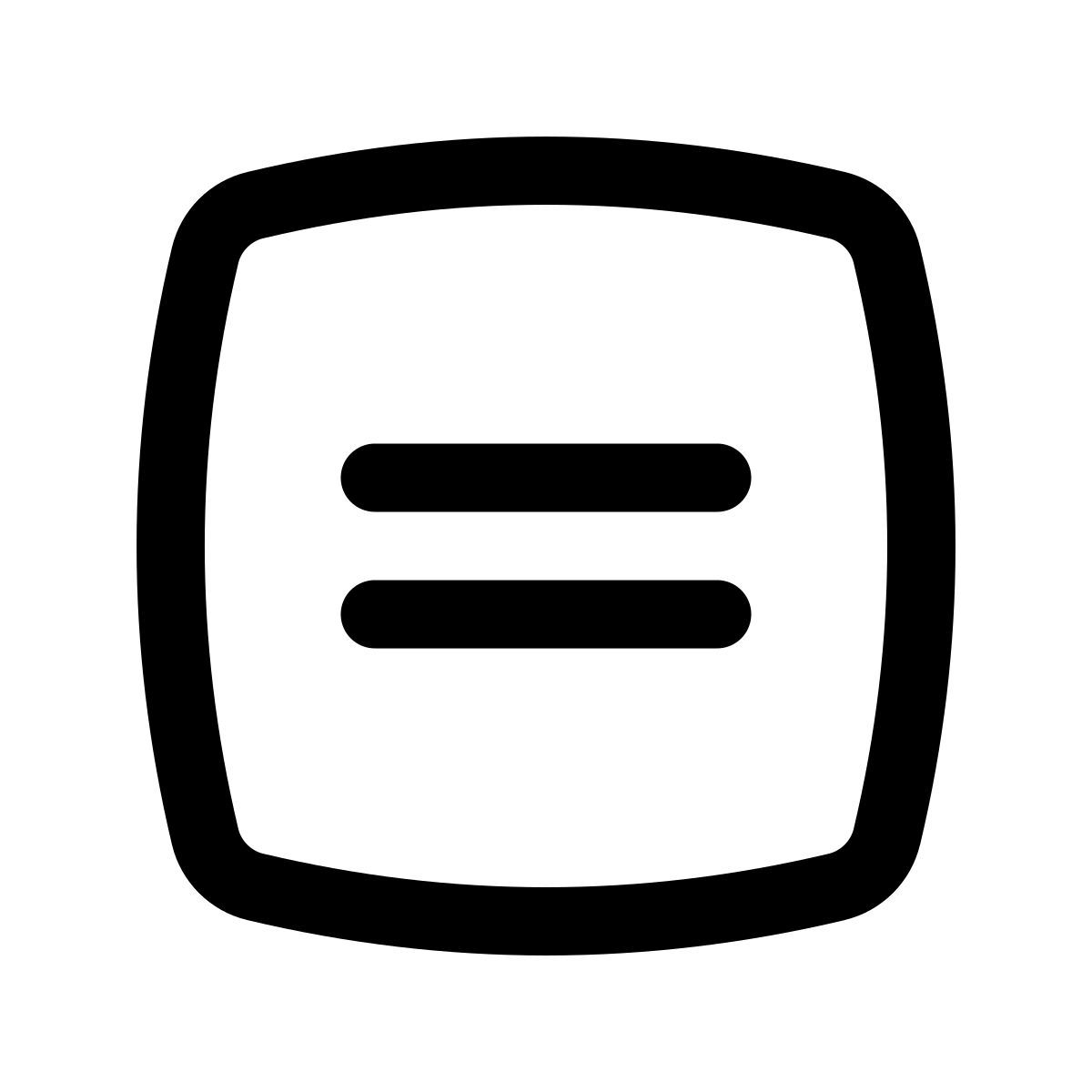 puffy outline style знак равенства 2 icon