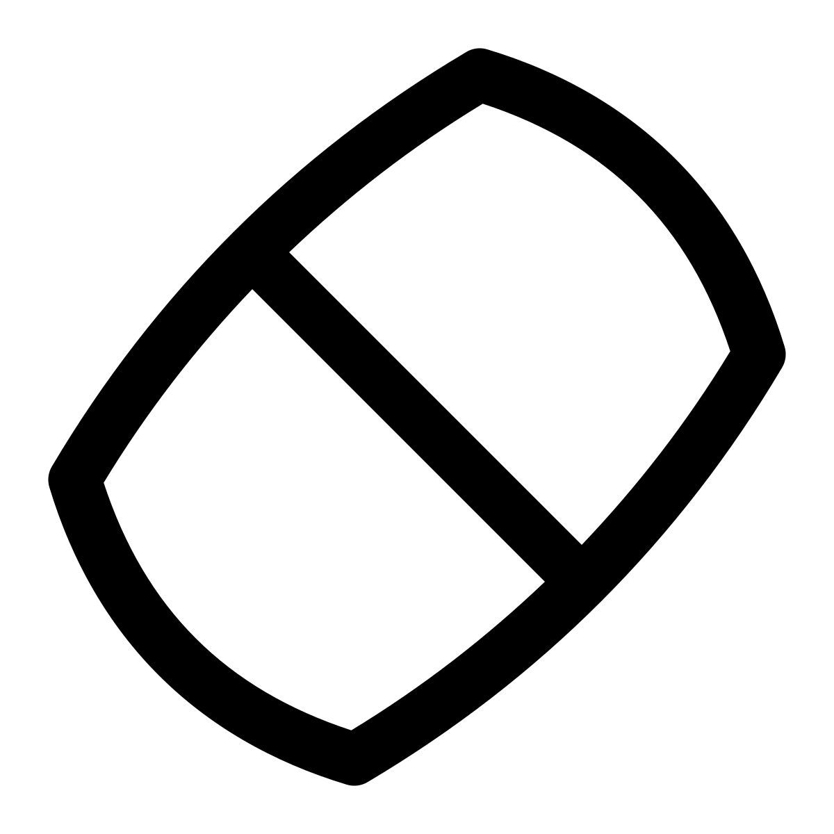 puffy outline style eraser icon