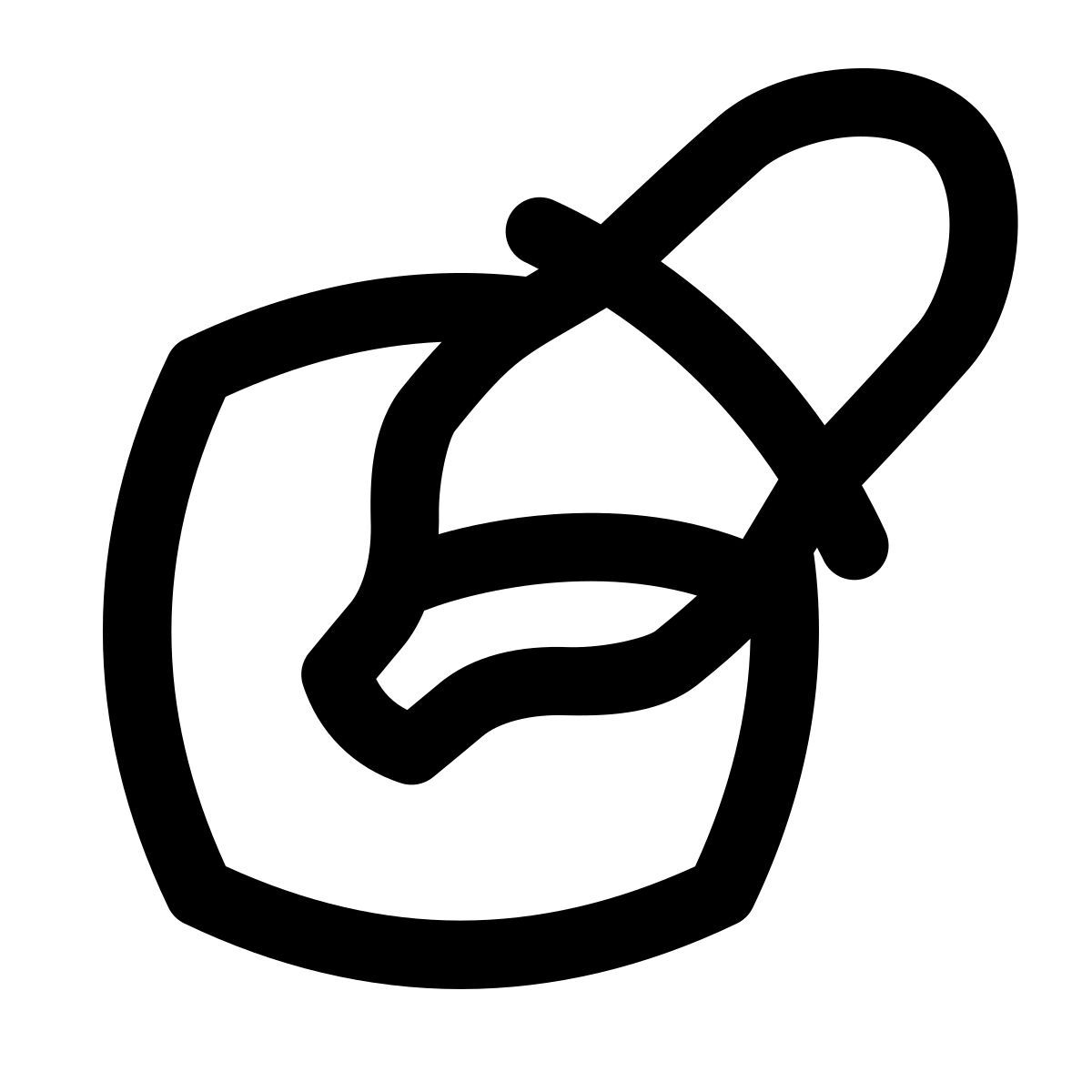 puffy outline style example icon