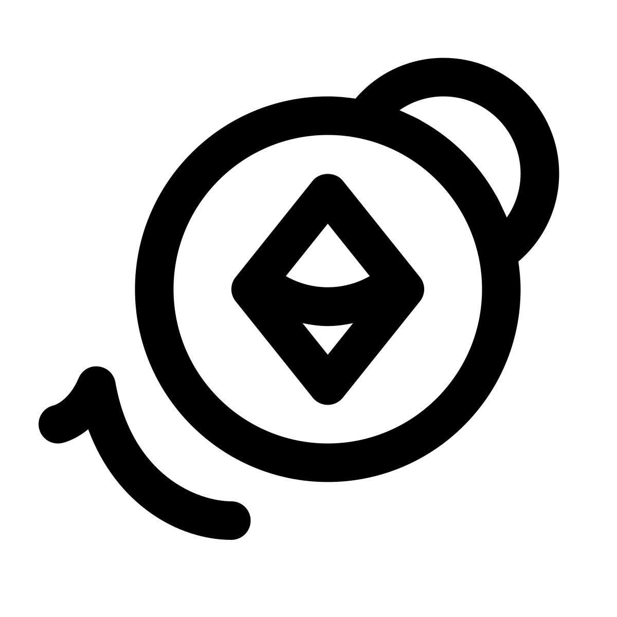 puffy outline style crypto icon