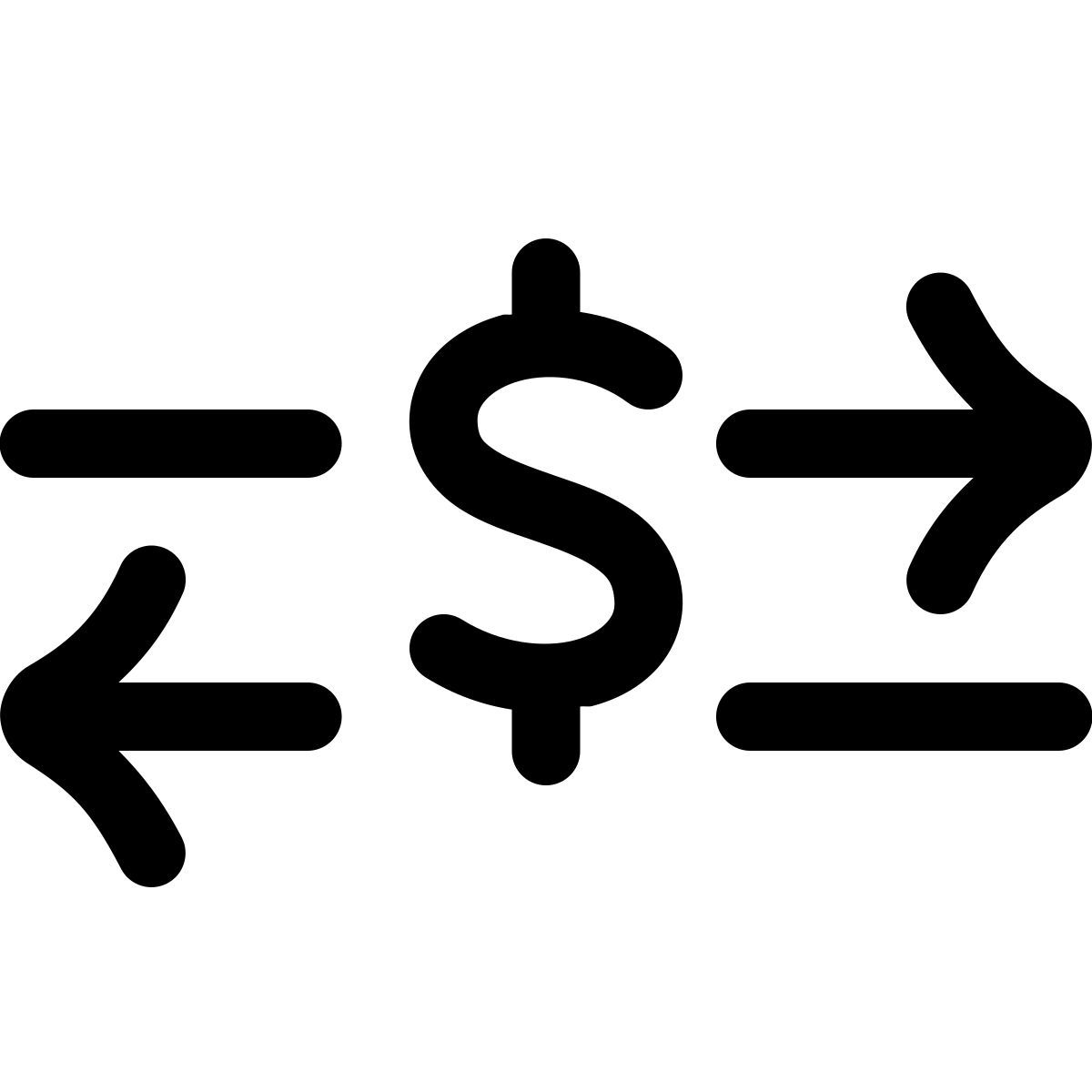 puffy outline style flux de trésorerie icon