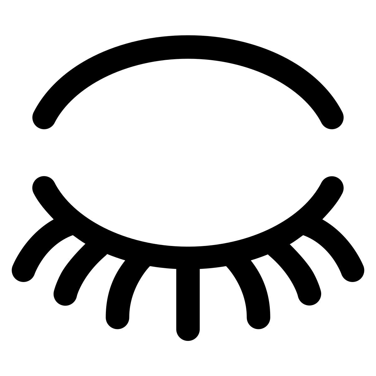 puffy outline style cils 2d icon