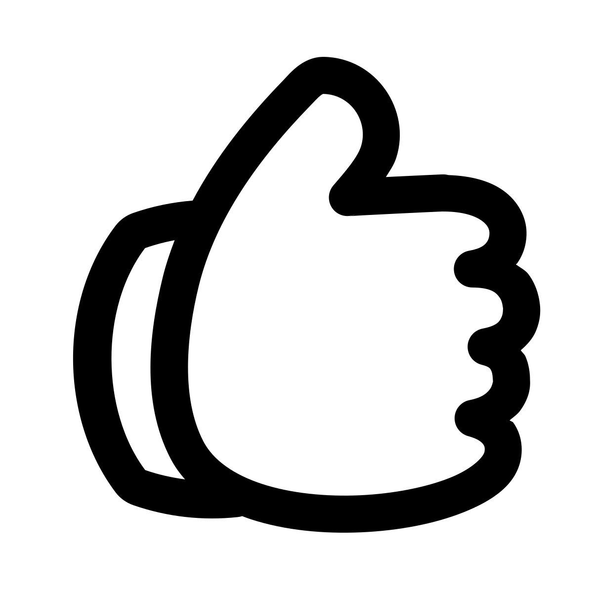 puffy outline style j'aime ça icon