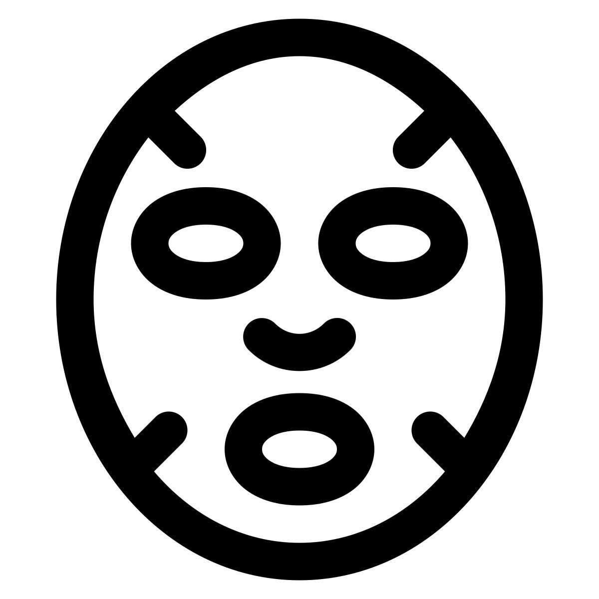 puffy outline style schutzmaske icon