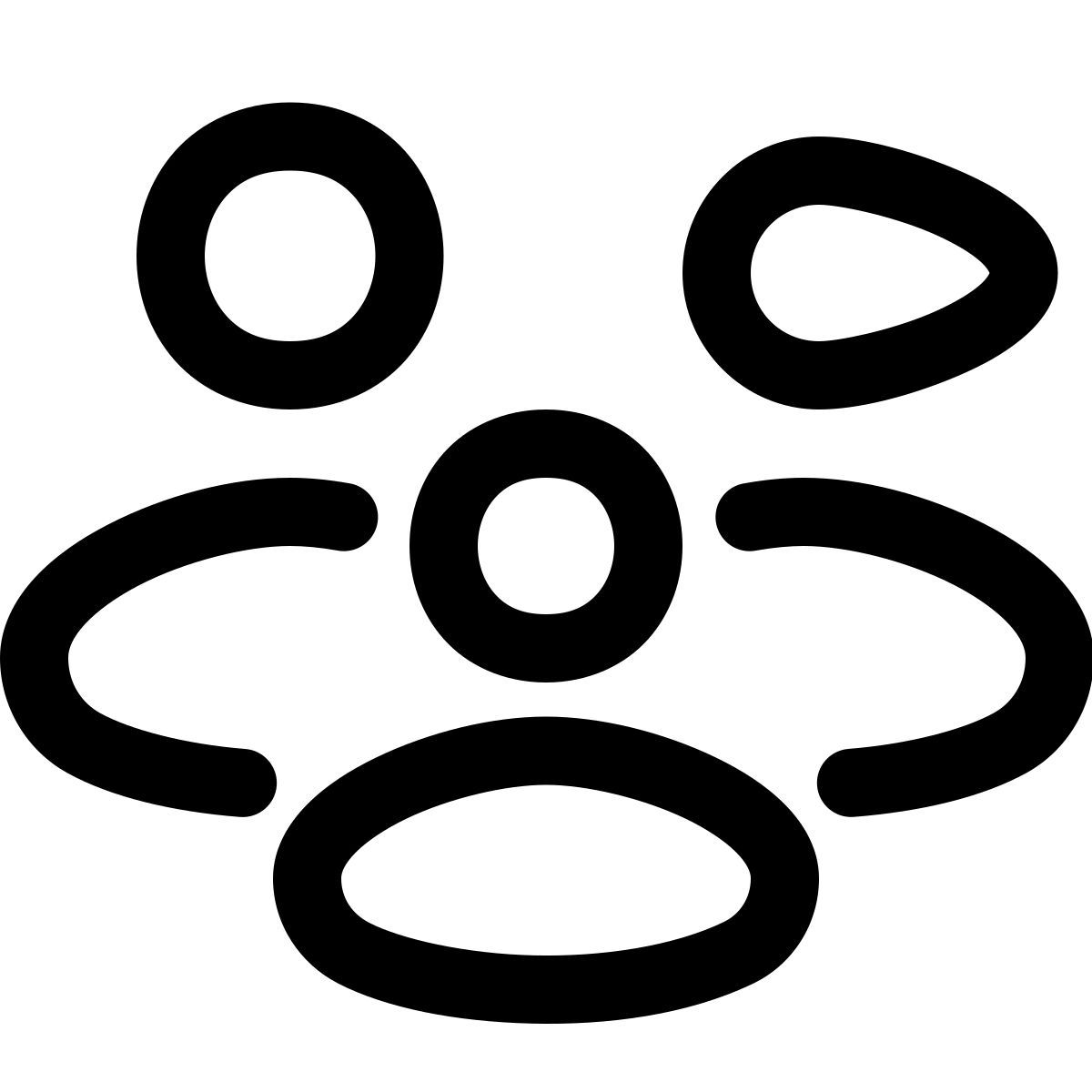 puffy outline style famiglia uomo donna icon