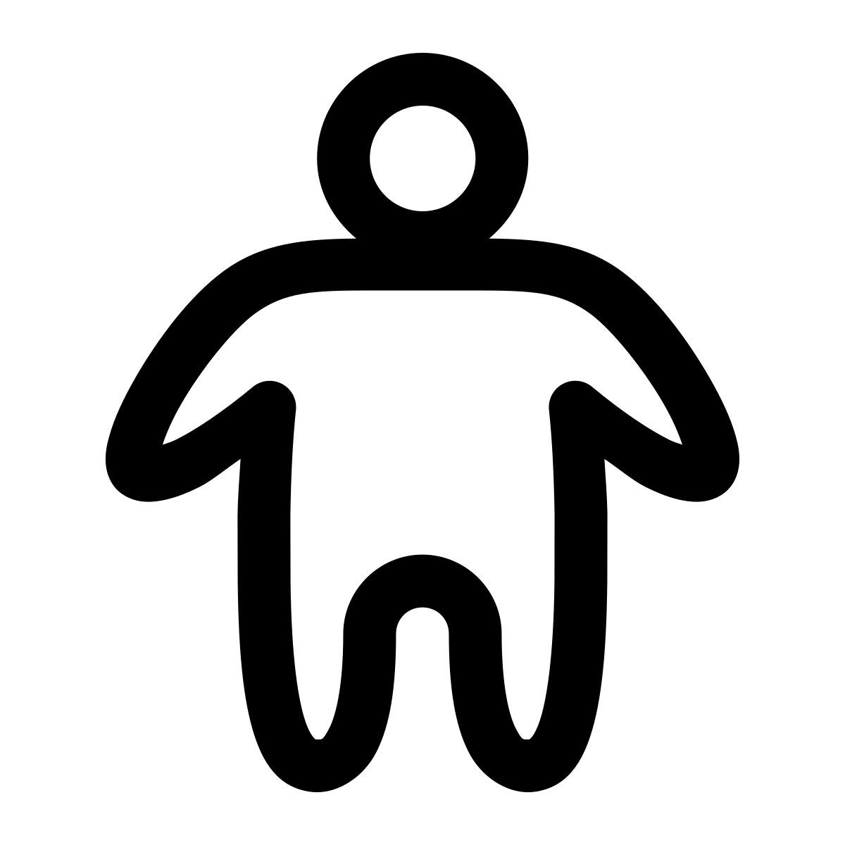 puffy outline style 超重 icon