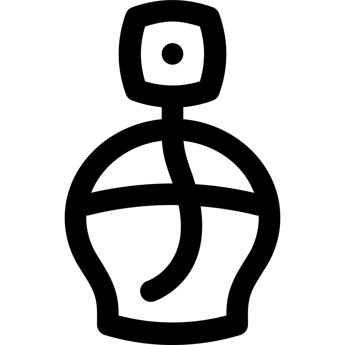 puffy outline style frasco de perfume femenino icon