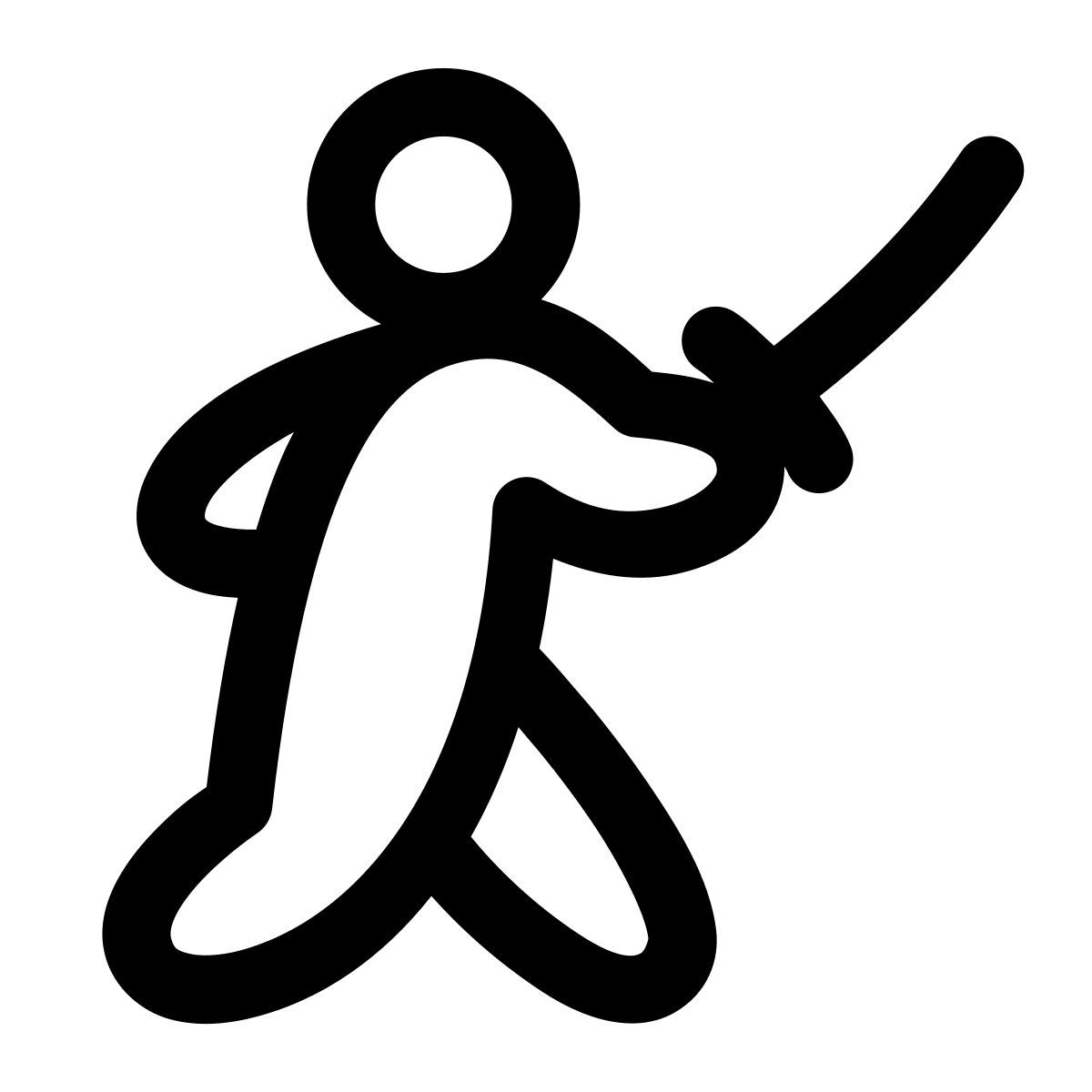 puffy outline style esgrima icon