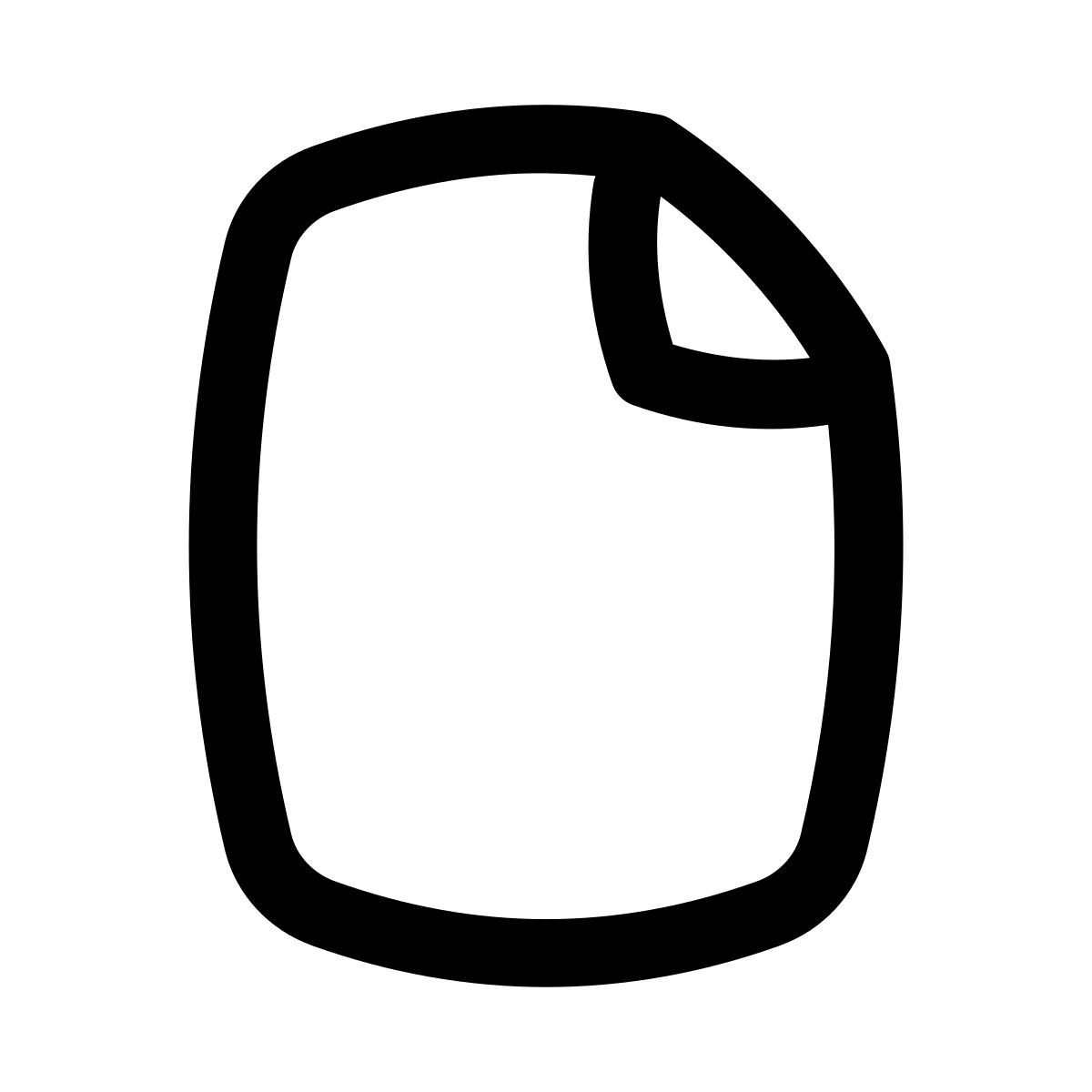 puffy outline style blanco icon