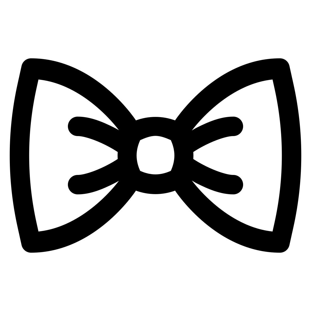 puffy outline style noeud papillon icon