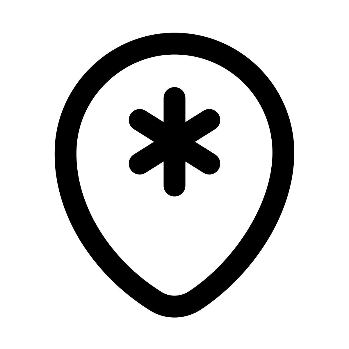 puffy outline style местоположение больницы icon