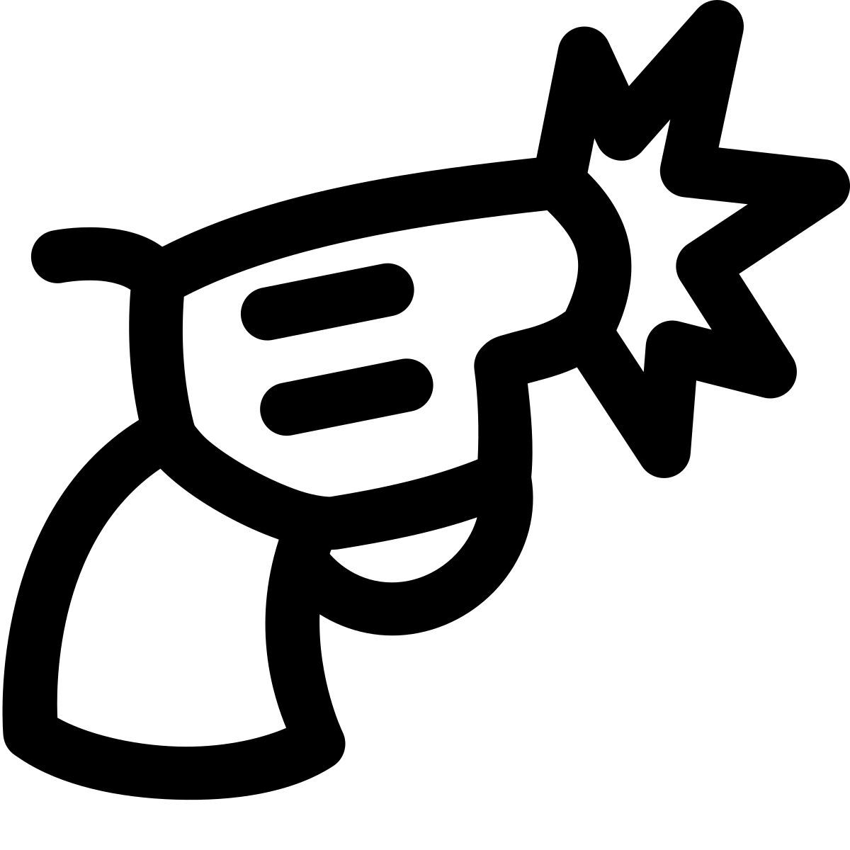 puffy outline style tiro icon