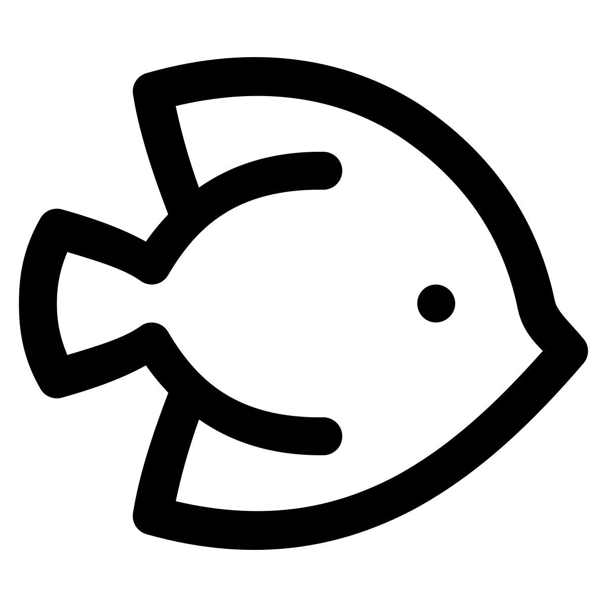 puffy outline style 鱼 icon