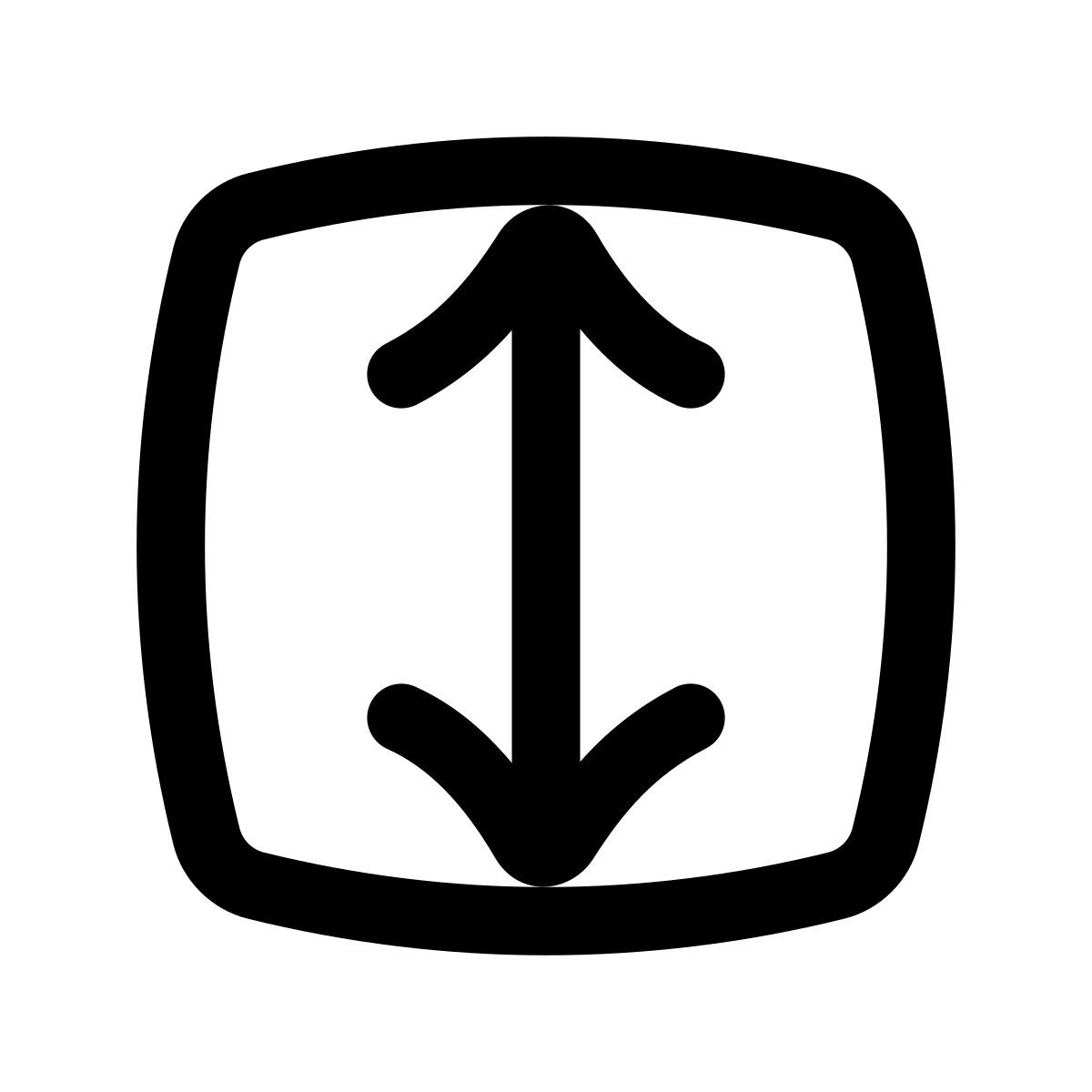 puffy outline style fit vertical icon
