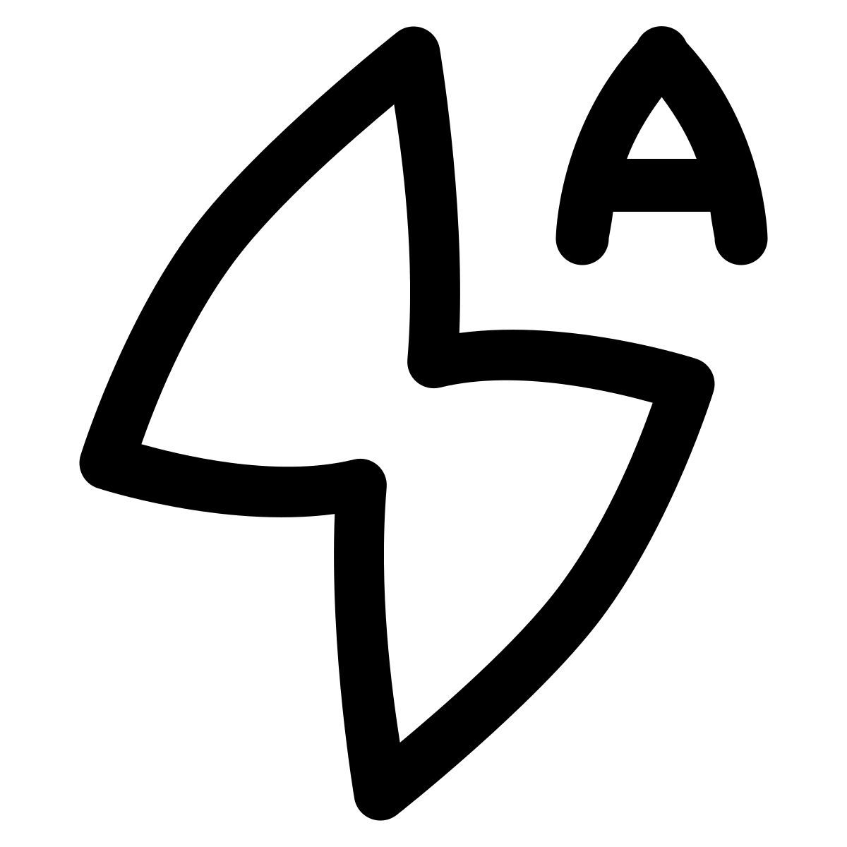 puffy outline style flash automatique icon