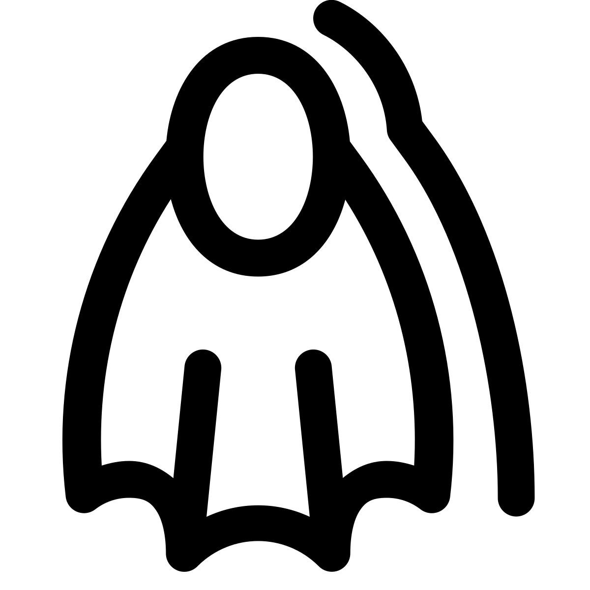 puffy outline style 足ひれ icon