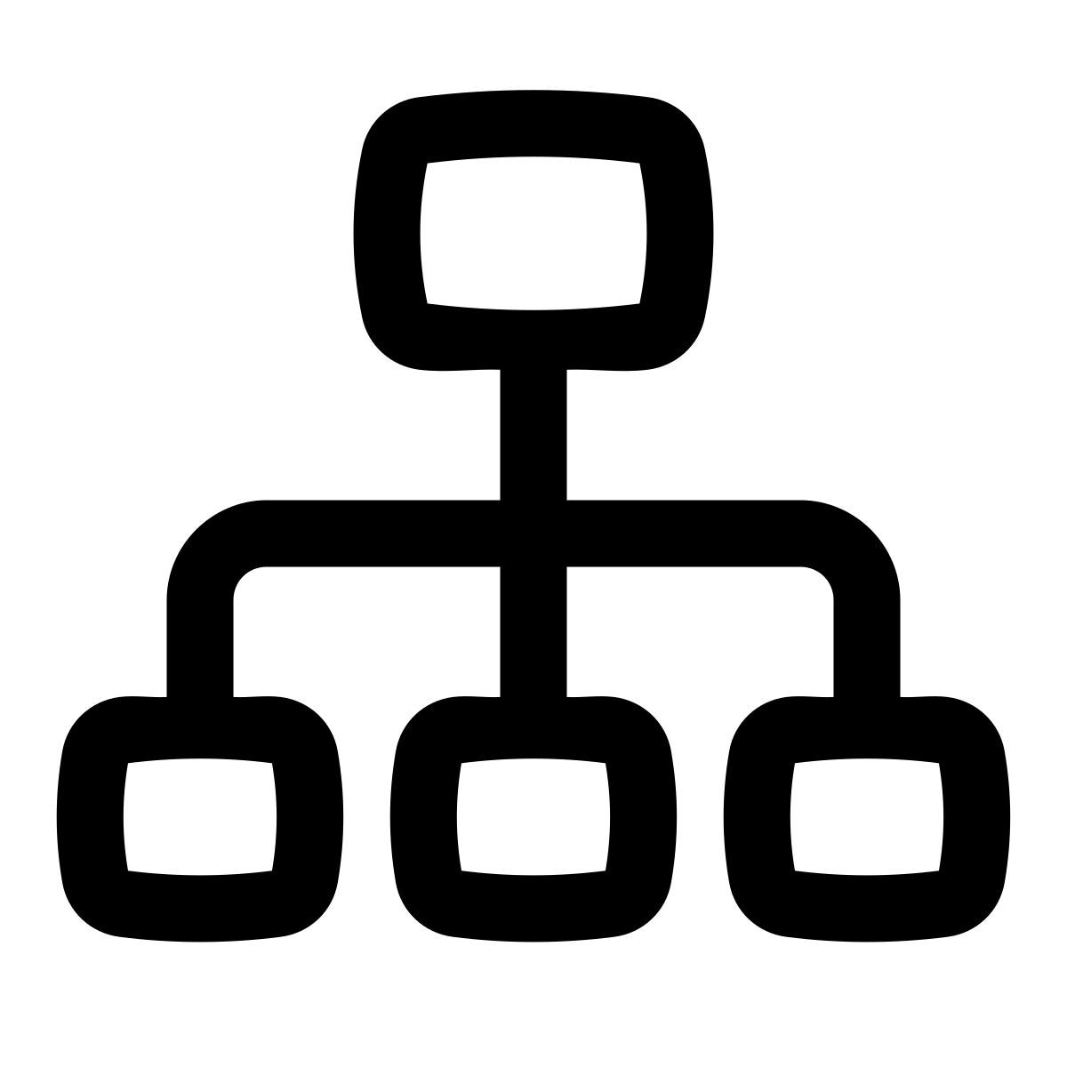 puffy outline style 흐름도 icon