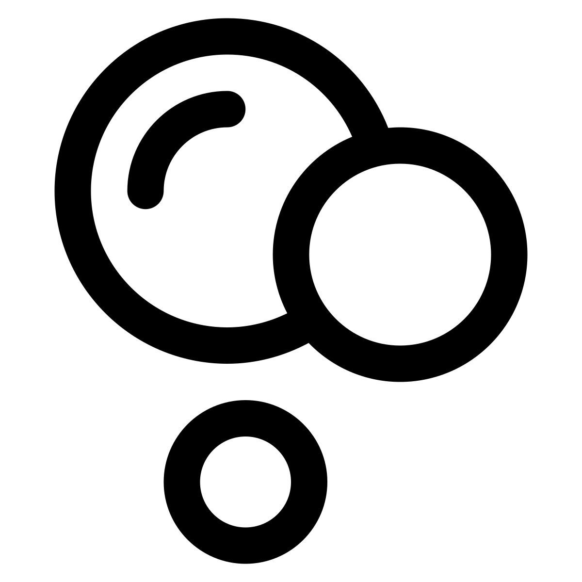 puffy outline style bolhas de espuma icon