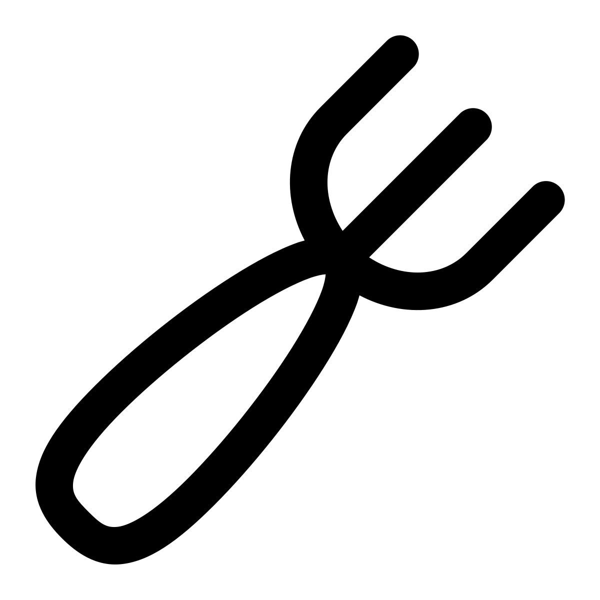 puffy outline style forchetta icon