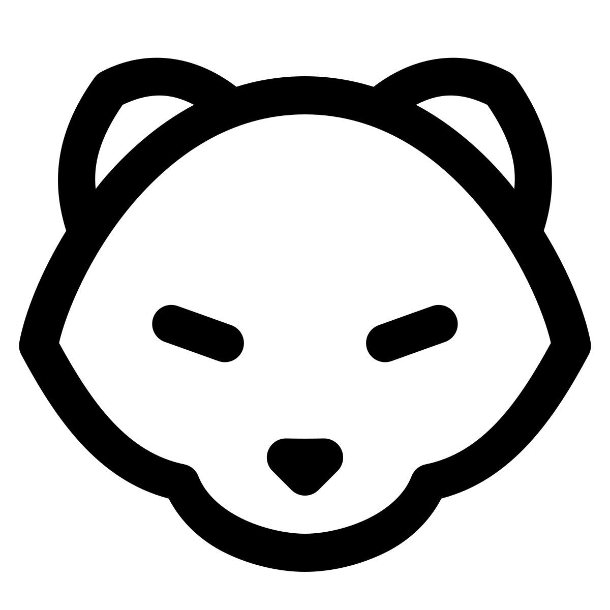 puffy outline style zorro icon
