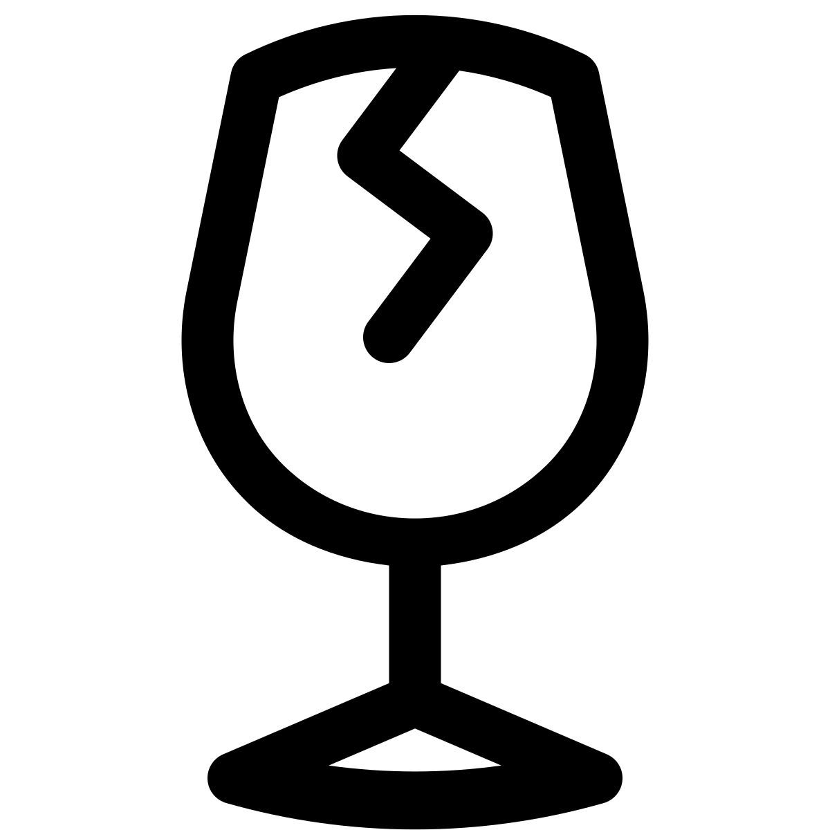 puffy outline style 壊れやすい icon