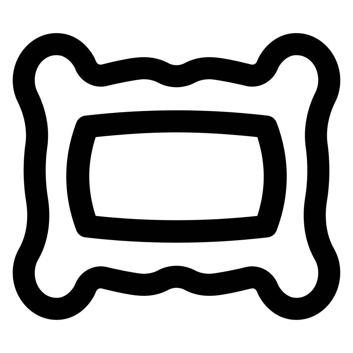 puffy outline style frame icon