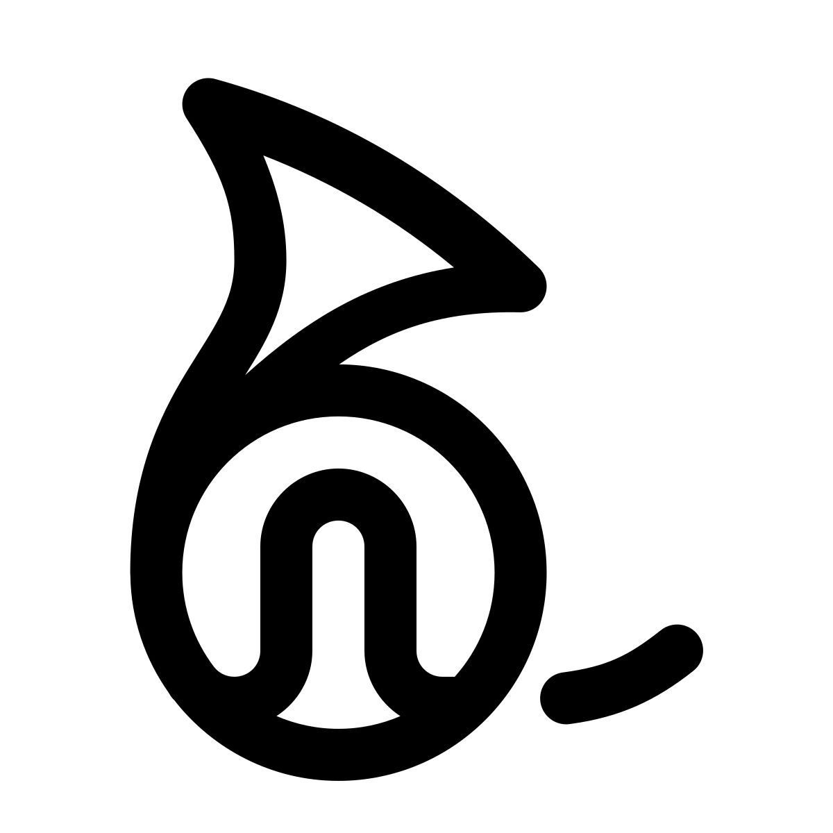 puffy outline style cuerno icon