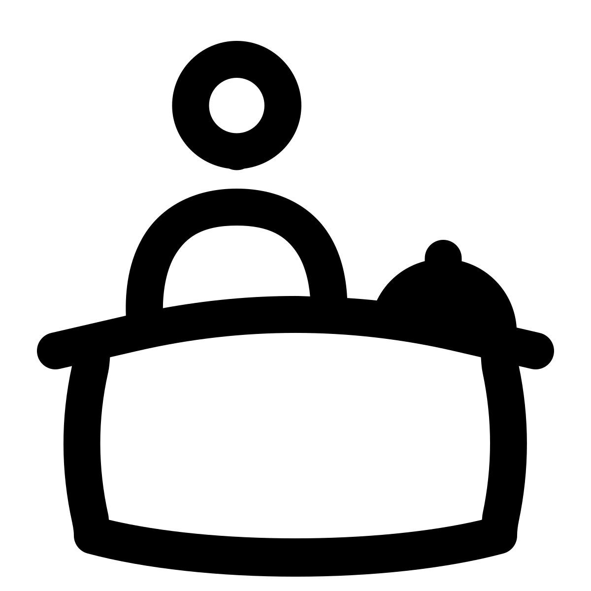 puffy outline style front desk icon