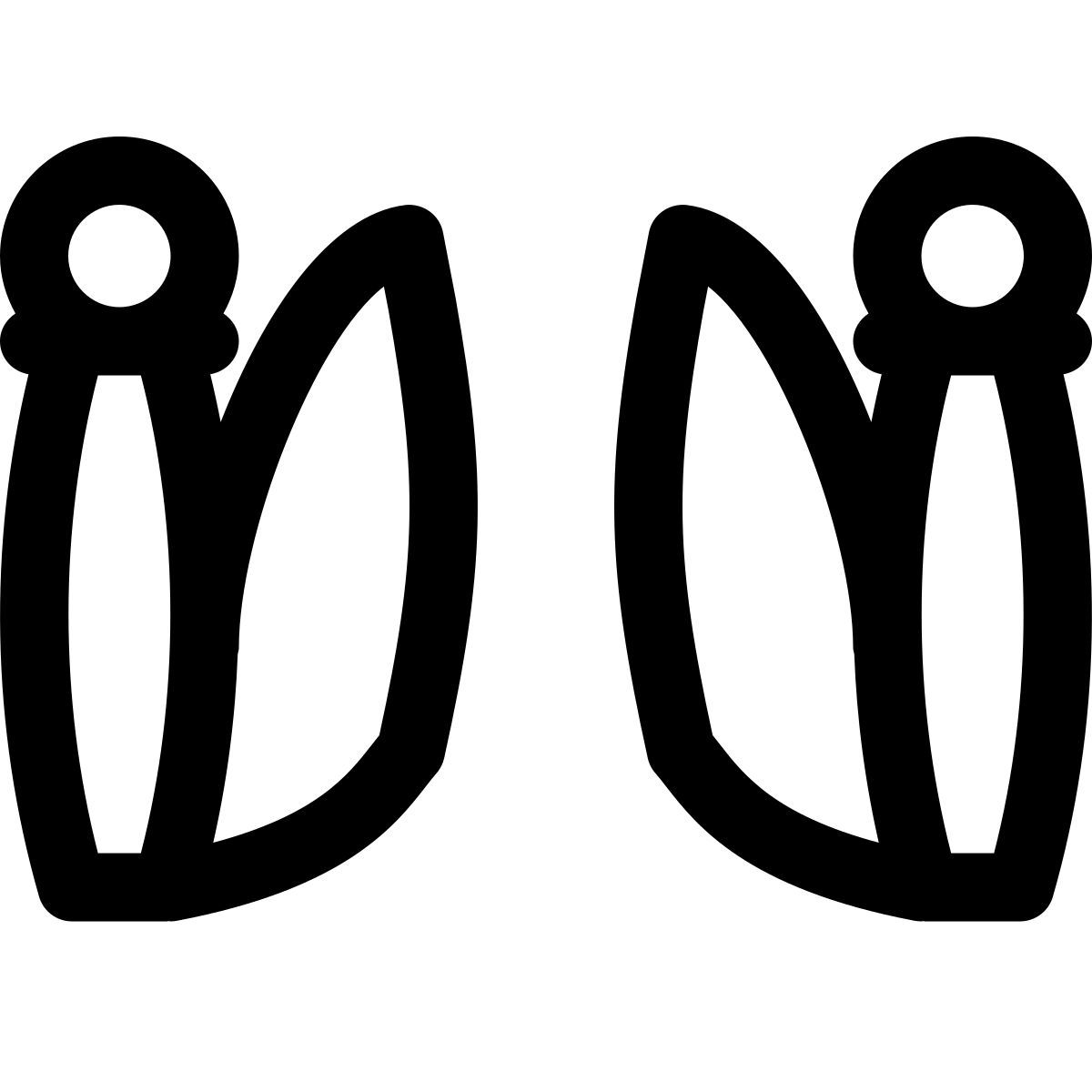 puffy outline style porte de devant ouverte icon